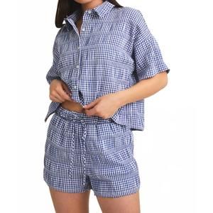 NEW GILLI hampton gingham set in blue/white